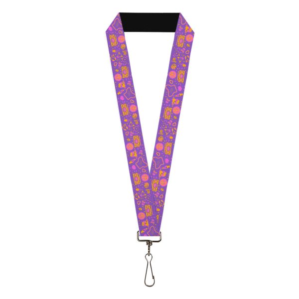 Lanyard - 1.0  - Furby Icons Collage Purples Orange Pinks For Sale